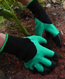 Hand Claw ABS Plastic Garden Rubber Gloves