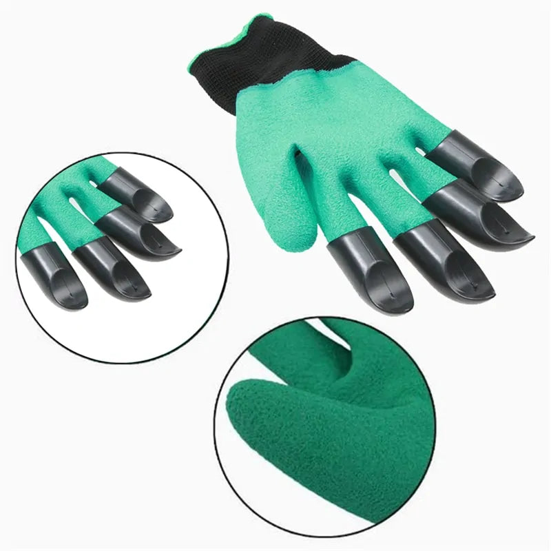 Hand Claw ABS Plastic Garden Rubber Gloves