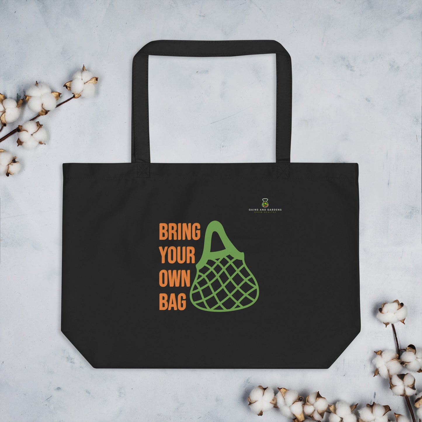 Large organic tote bag