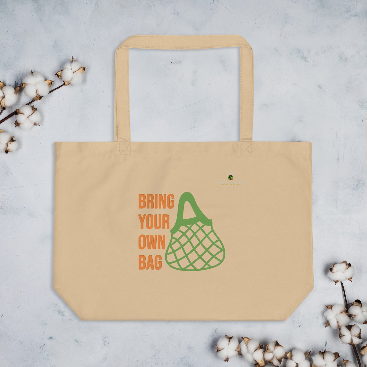 Large organic tote bag